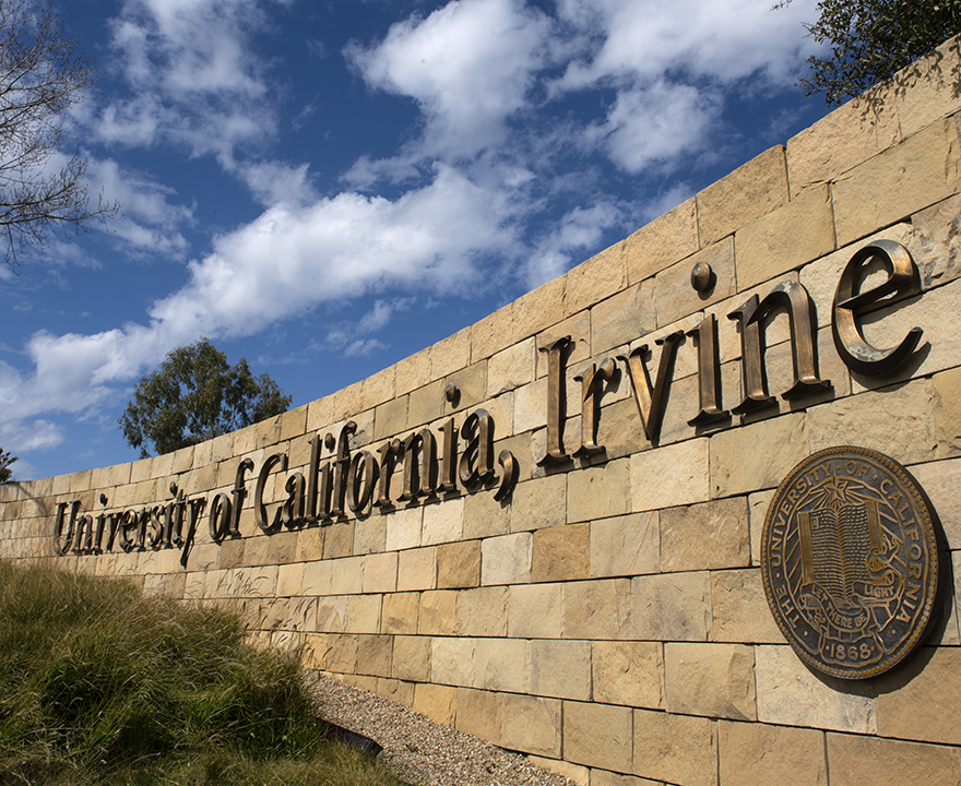 clouds paint the afternoon sky above campus buildingsphoto: Steve Zylius/UCI